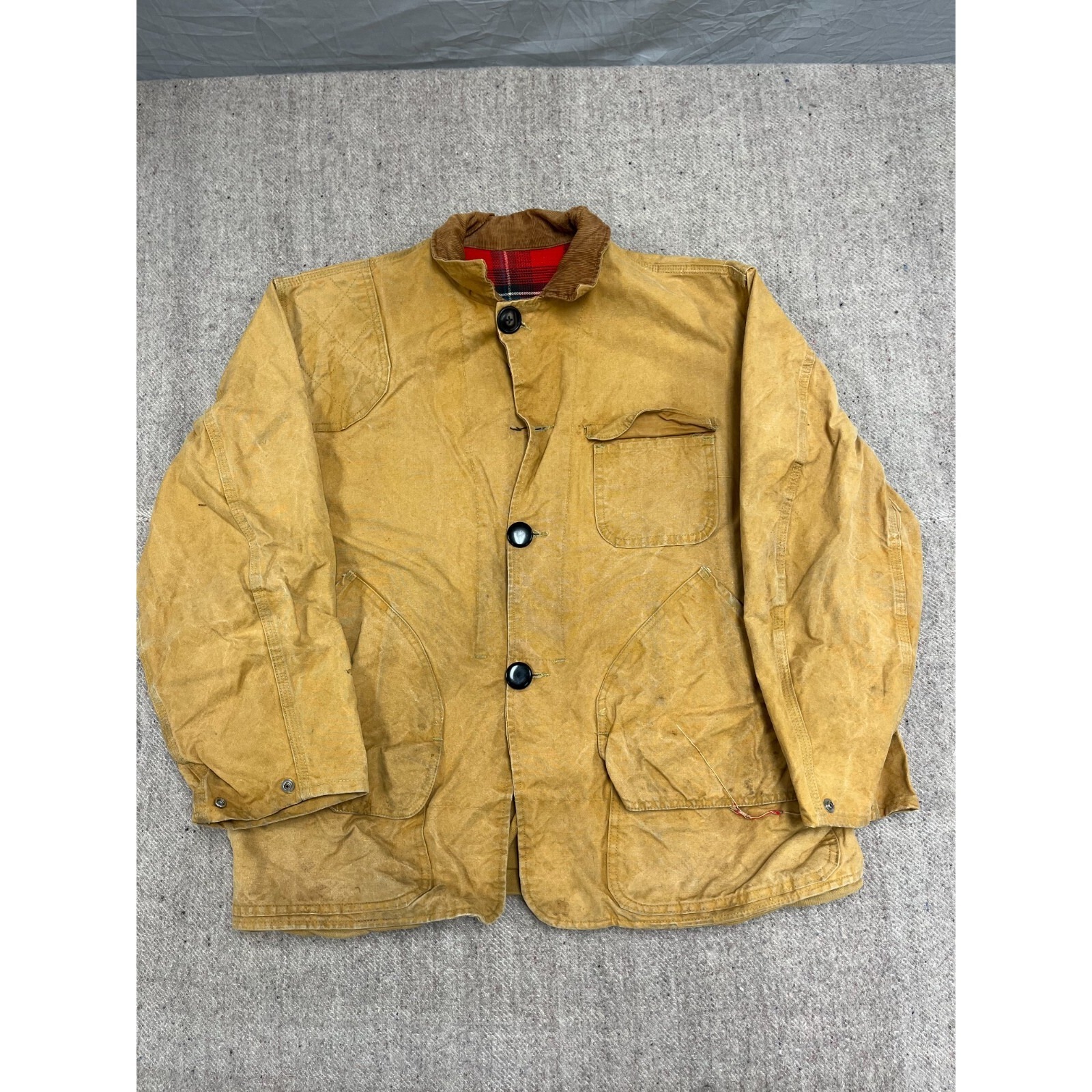 Vintage Hunting Jacket Mens Large Brown 1950s Blanket Lined Usa